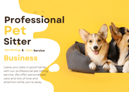 Professional Pet Sitter Walking Dog